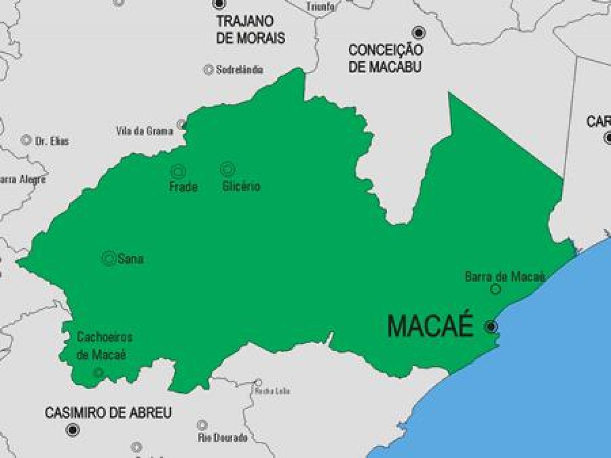 Map of Macaé municipality