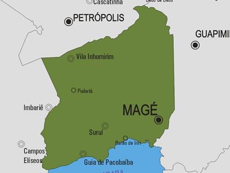 Map of Magé municipality