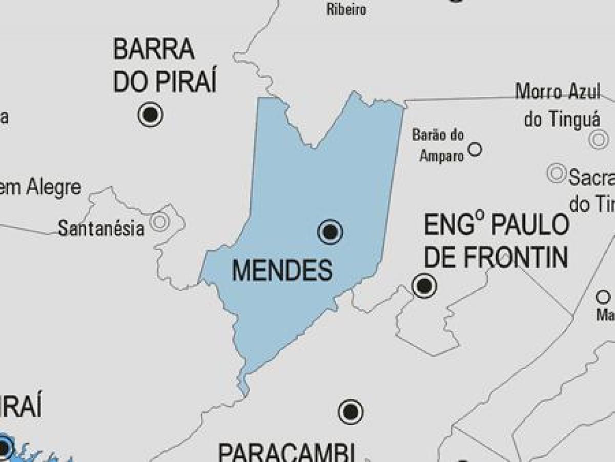 Map of Mendes municipality