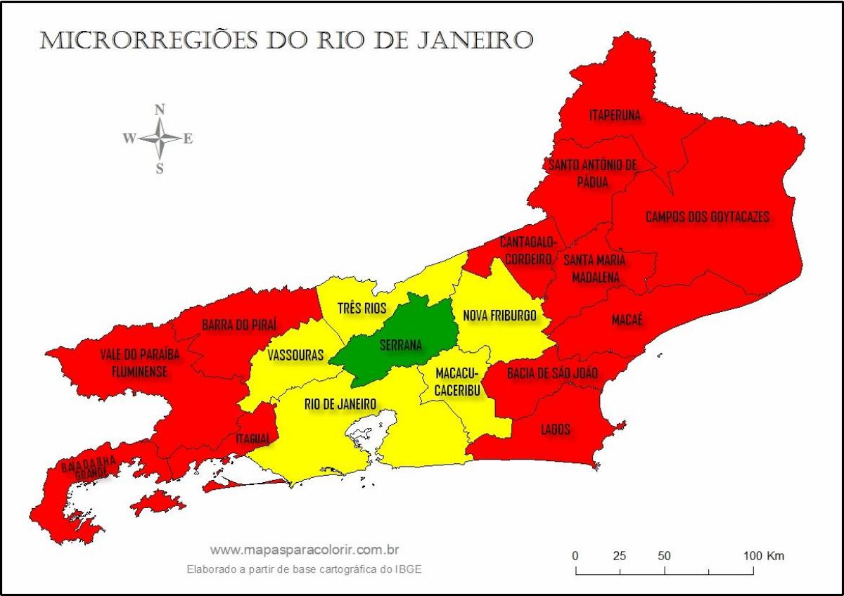 Map of micro-regions Rio de Janeiro