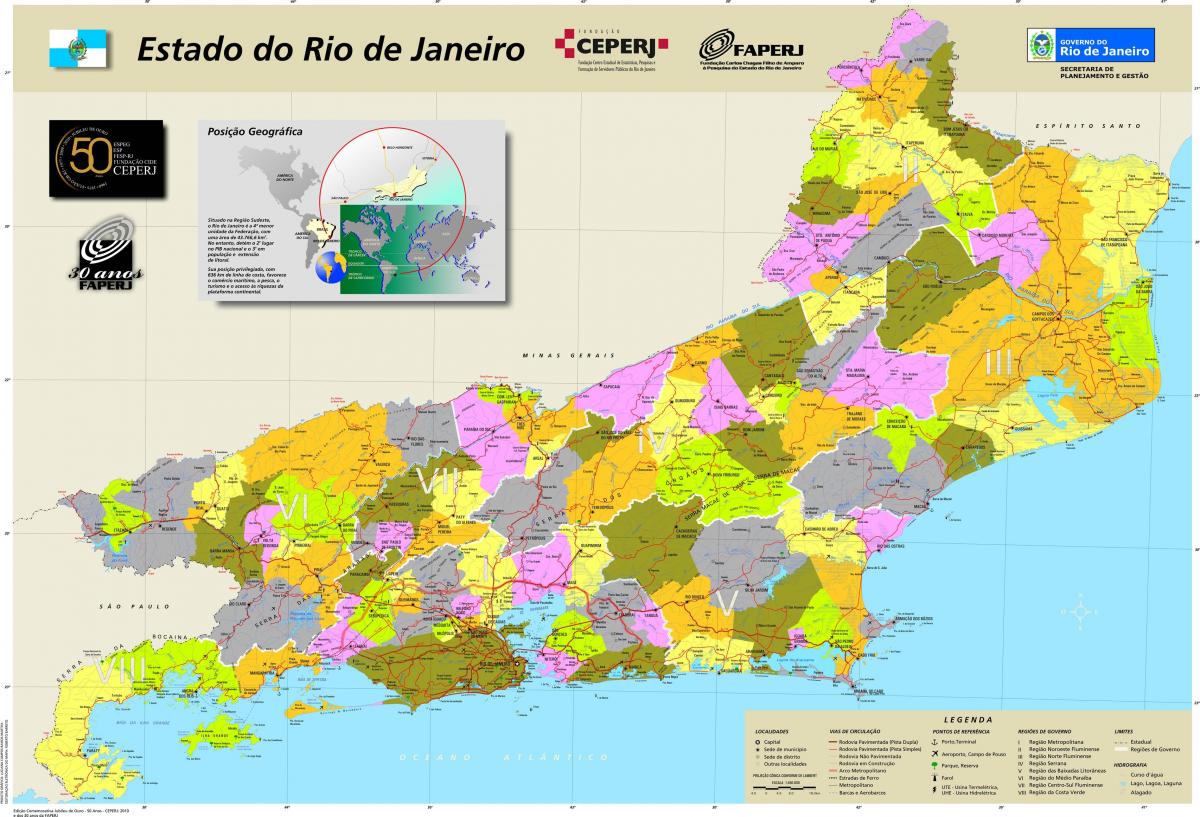 Map of municipalities in Rio de Janeiro