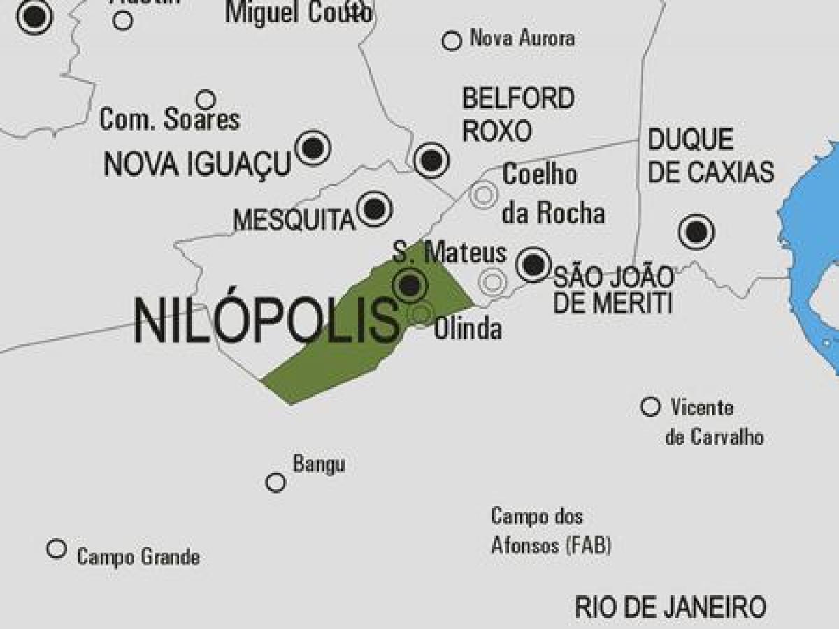 Nilópolis municipality map - Map of Nilópolis municipality (Brésil)