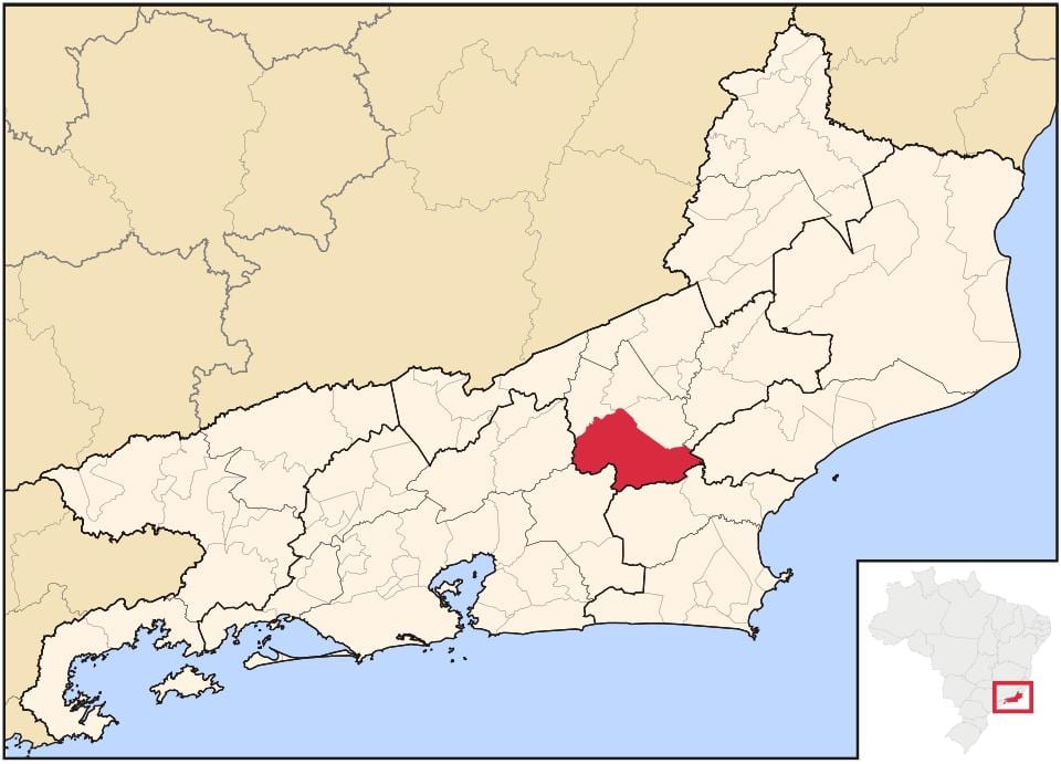 Map of Nova Friburgo