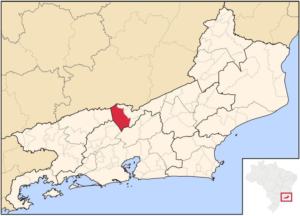 Map of Paraíba do Sul