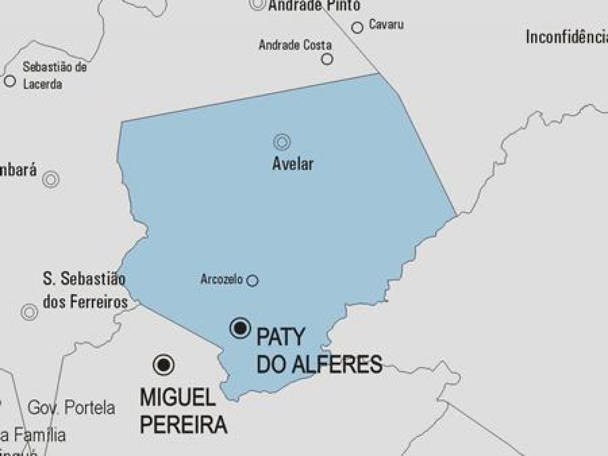 Map of Paty do Alferes municipality