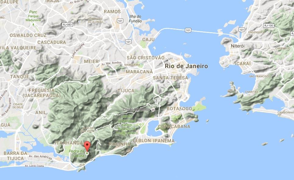 Map of Pedra da Gávea