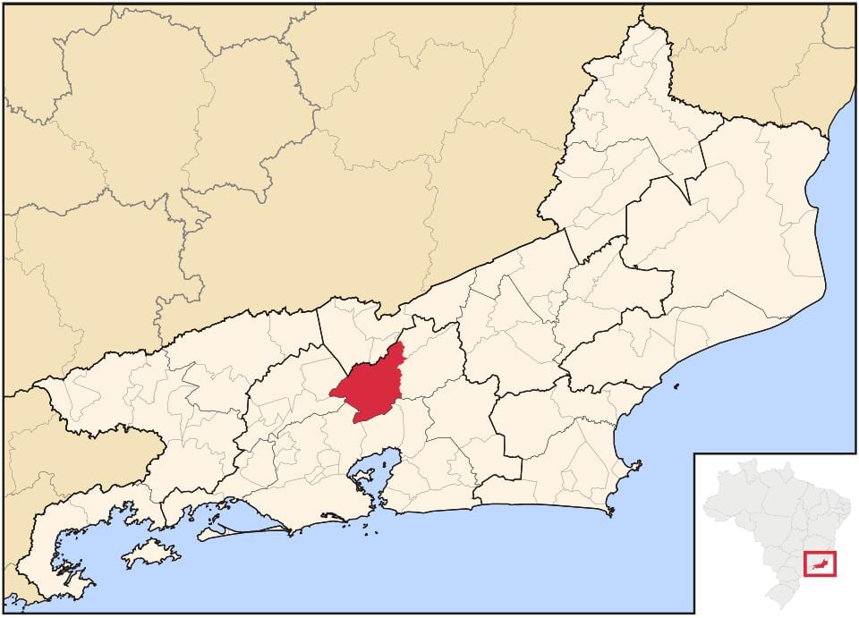 Map of Petrópolis