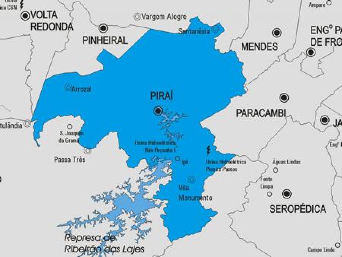Map of Piraí municipality