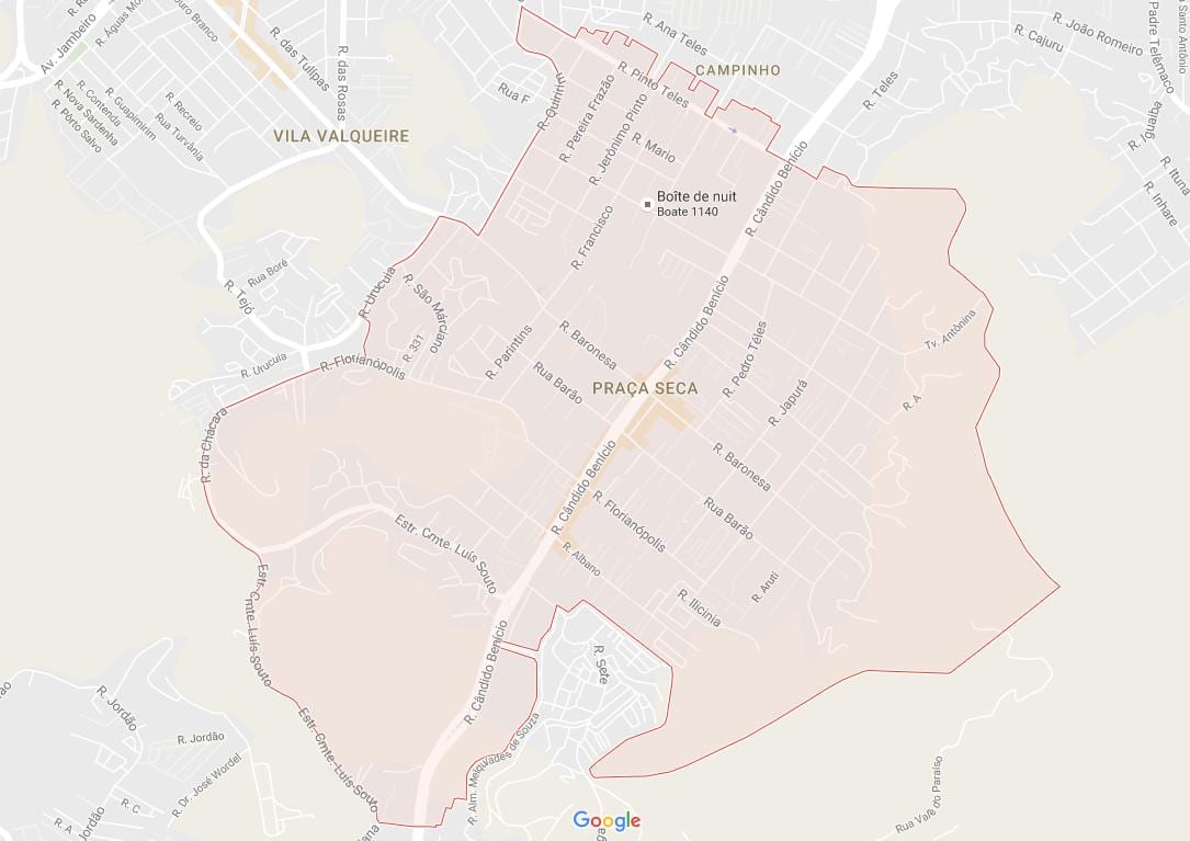 Map of Praça Seca