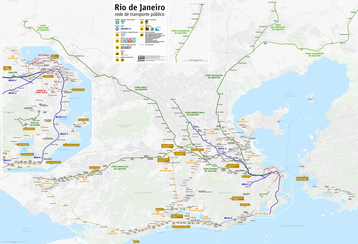 Map of Rio de Janeiro transport