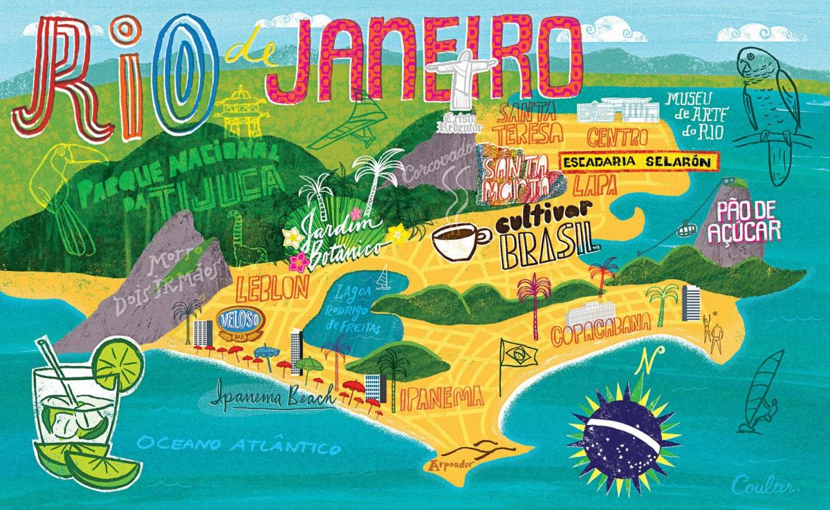 Map of Rio de Janeiro wallpaper