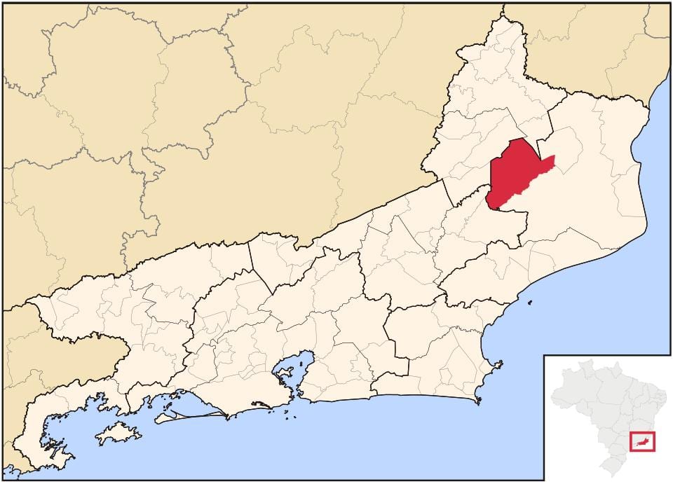 Map of São Fidélis