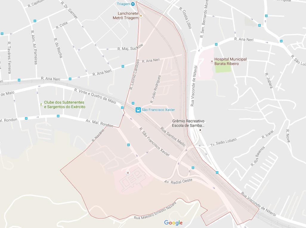 Map of São Francisco Xavier