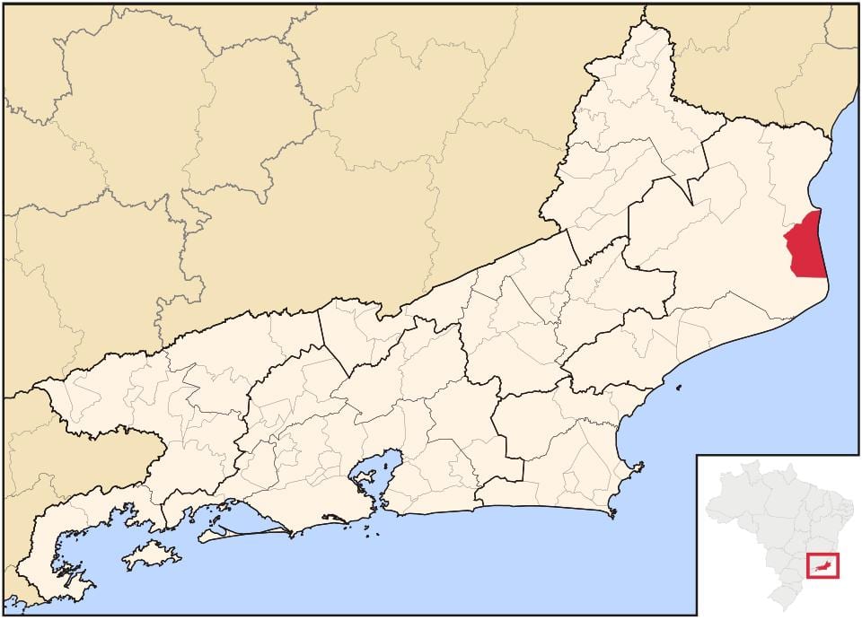 Map of São João da Barra