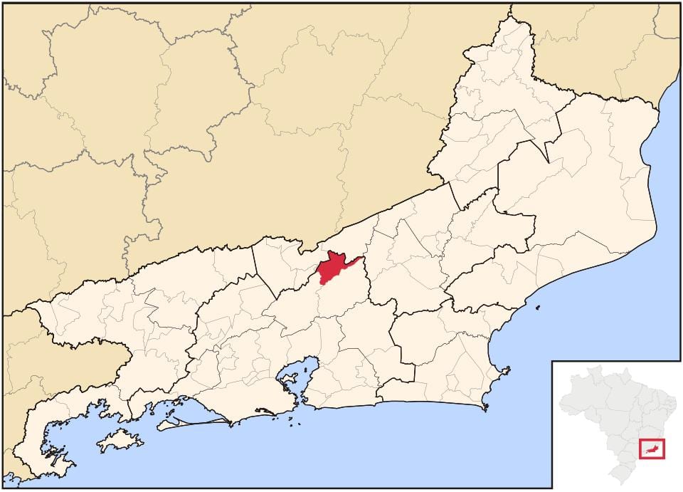Map of São José do Vale do Rio Preto