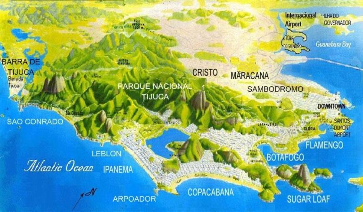 Map of Sao Conrado beach