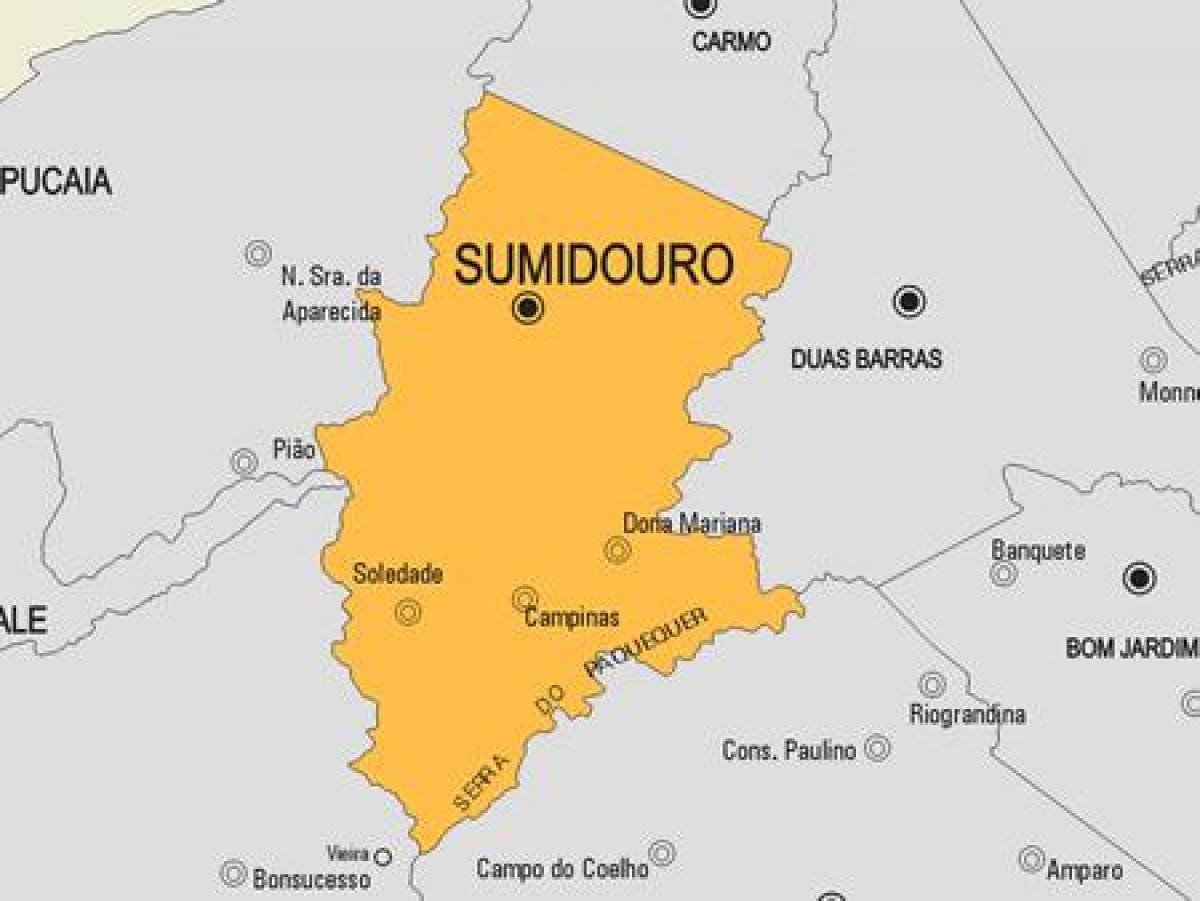 Map of Sumidouro municipality