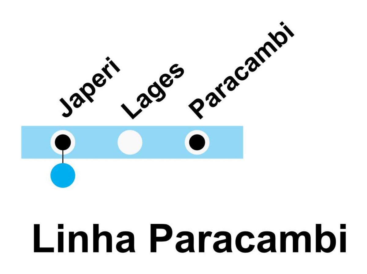 Map of SuperVia - Line Paracambi