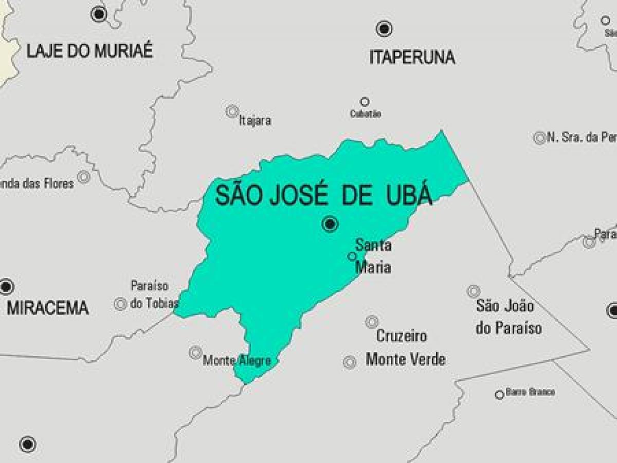 Map of São José de Ubá municipality
