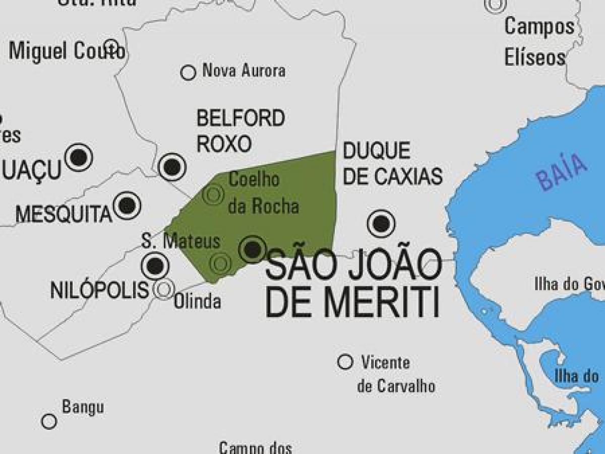 Map of São João de Meriti municipality