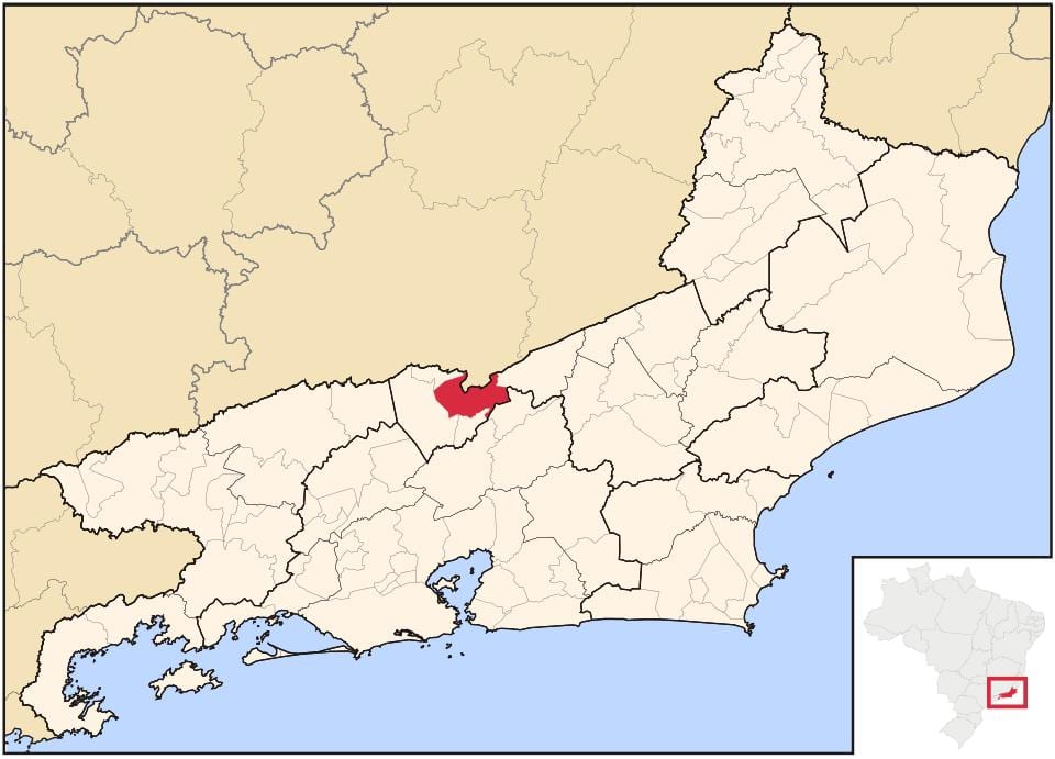 Map of Três Rios