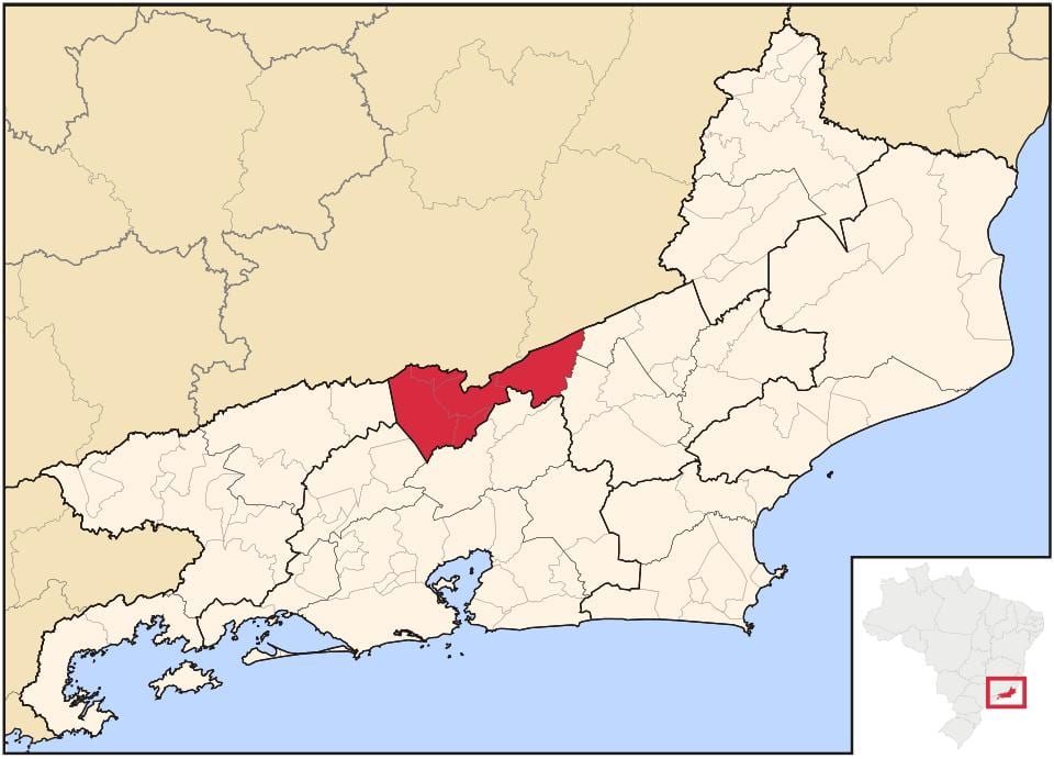 Map of Três Rios