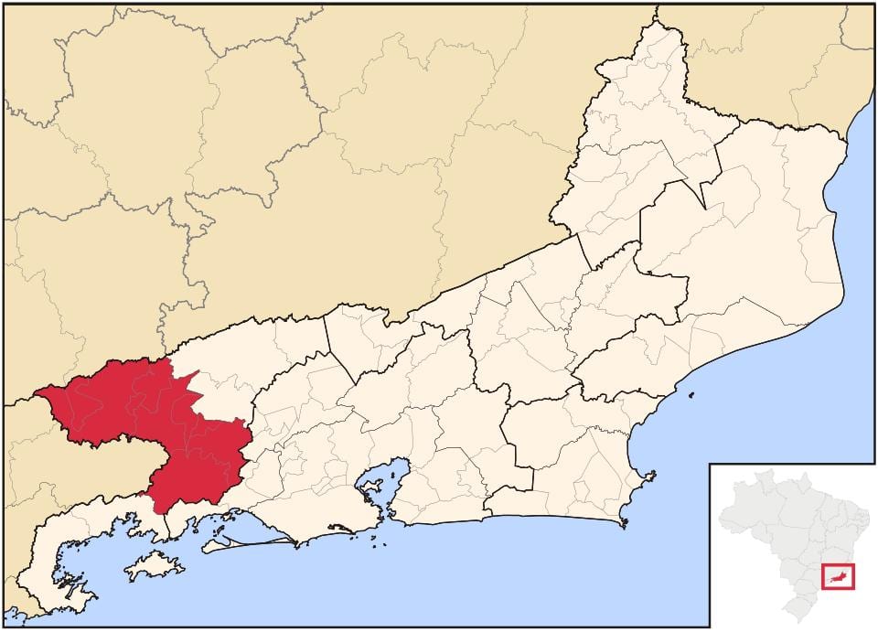 Map of Vale do Paraíba Fluminense