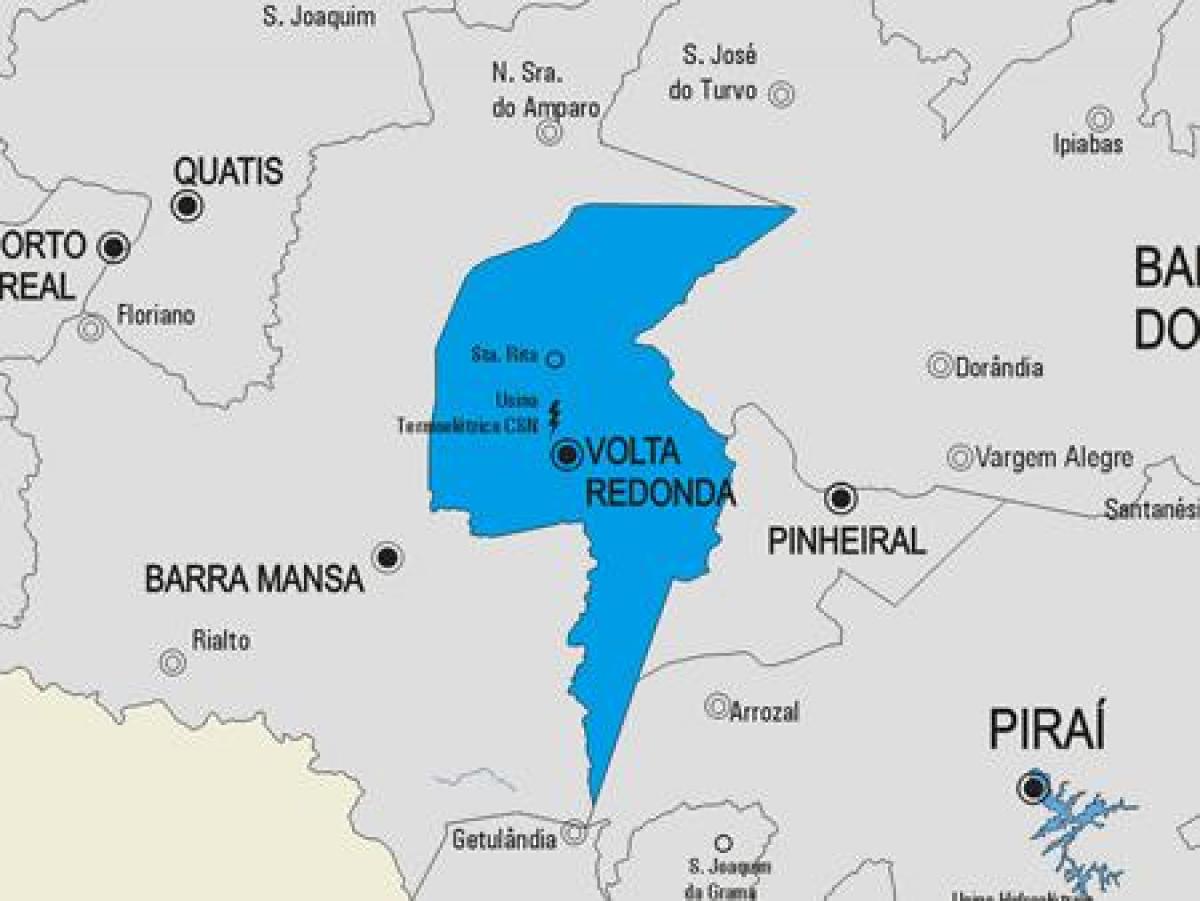 Map of Vassouras municipality