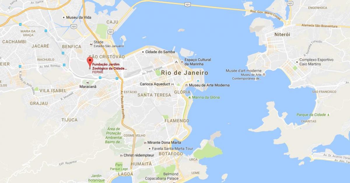 Map of Zoo of Rio de Janeiro