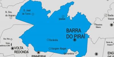 Map of Barra do Piraí municipality