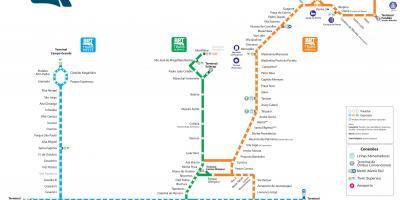 Map of BRT Rio de Janeiro