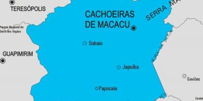 Map of Cachoeiras de Macacu municipality