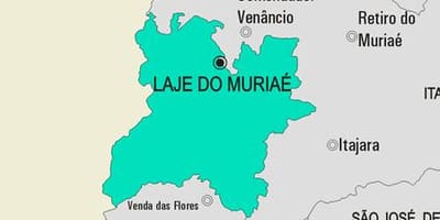 Map of Laje do Muriaé municipality
