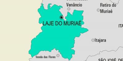 Map of Laje do Muriaé municipality