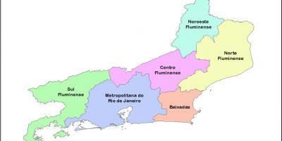 Map of mesoregions Rio de Janeiro