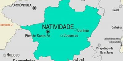 Map of Natividade municipality