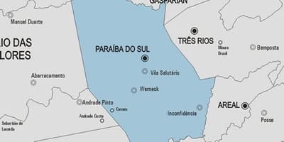 Map of Paraíba do Sul municipality