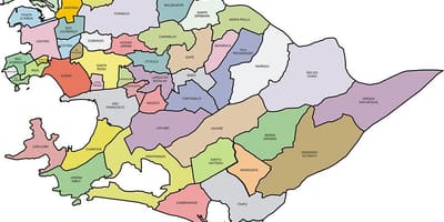 Map of Quartiers Niterói