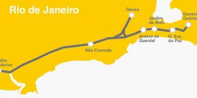 Map of Rio de Janeiro metro - Line 4