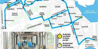 Map of Rio de Janeiro tram