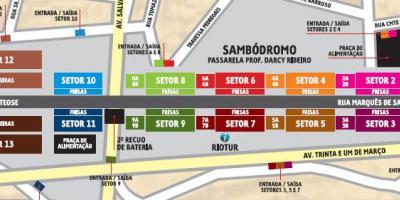 Map of Sambódromo