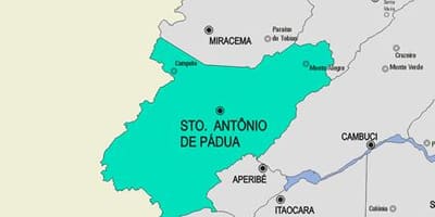 Map of Santo Antônio de Pádua municipality