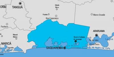 Map of Saquarema municipality