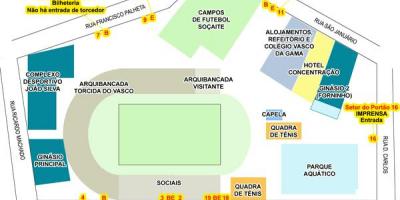 Map of stadium São Januário