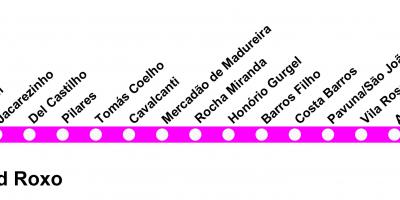 Map of SuperVia - Line Belford Roxo
