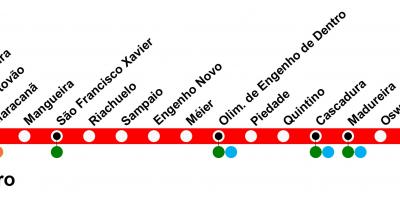 Map of SuperVia - Line Deodoro