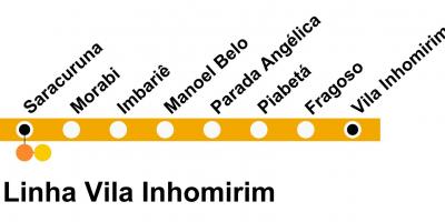 Map of SuperVia - Line Vila Inhomirim
