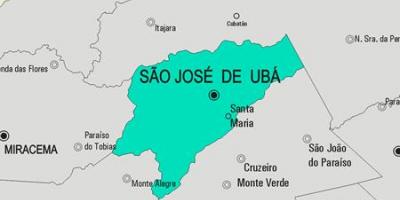 Map of São José de Ubá municipality