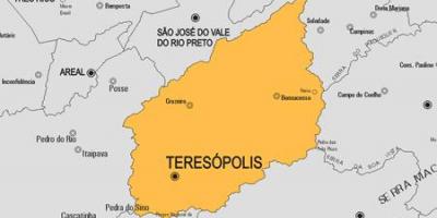 Map of Teresópolis municipality