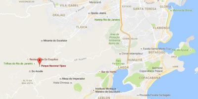 Map of Tijuca national park